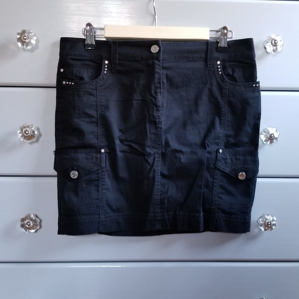 WHBM | Black Cargo Skirt